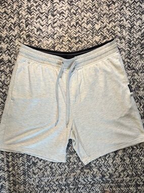 Eddie Bauer Light Gray White Modal Men's Athletic Lounge Shorts Men’s Medium